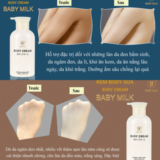 [Hot] Kem Dưỡng Trắng Toàn Thân Body Cream Baby Milk - Hàng Hiệu Cao Thiên Nhi