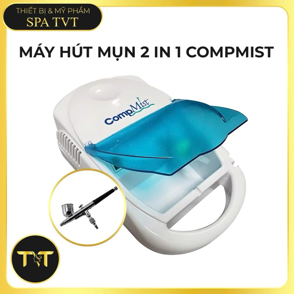 MÁY HÚT MỤN COMPMIST HÚT MỤN PHUN TINH CHẤT 2IN1 , MÁY OXY MINI