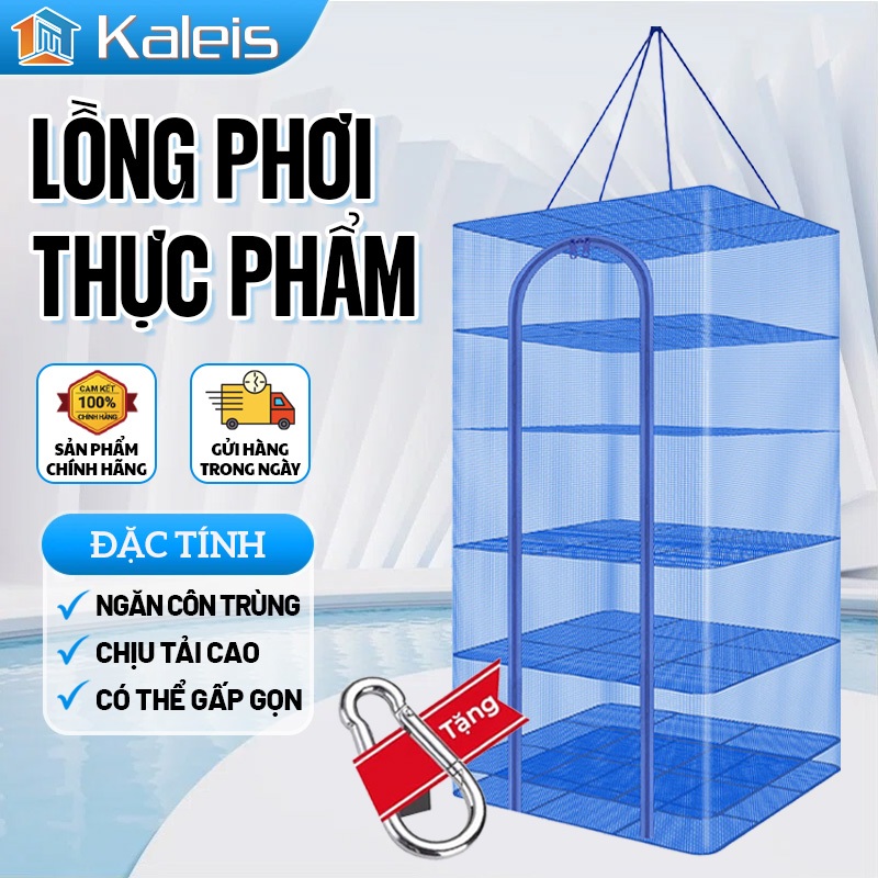Kaleis Lồng Phơi Thực Phẩm Gấp Gọn – Phơi Cá, Hoa Quả, Chống Ruồi Muỗi, Dễ Dùng, Dễ Vệ Sinh Chất Liệu PE