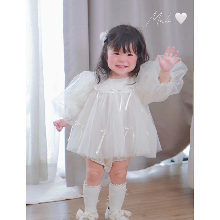 Girls' White Korean Dress Suit – 4