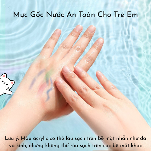 Hộp Bút Acrylic Marker 12/24/36/48 Màu Ngòi 2 mm, Màu Acrylic Marker Hiệu ENMY, Viết Được Trên Nhiều Chất Liệu