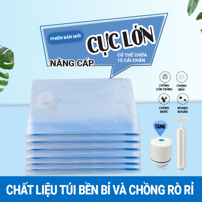 Kaleis Túi Hút Chân Không Tiện Lợi – Đựng Đồ, Nén Khí, Tiết Kiệm Không Gian, Chống Mốc, Dễ Dùng