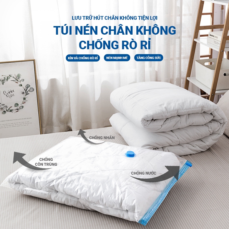 Kaleis Túi Hút Chân Không Tiện Lợi – Đựng Đồ, Nén Khí, Tiết Kiệm Không Gian, Chống Mốc, Dễ Dùng