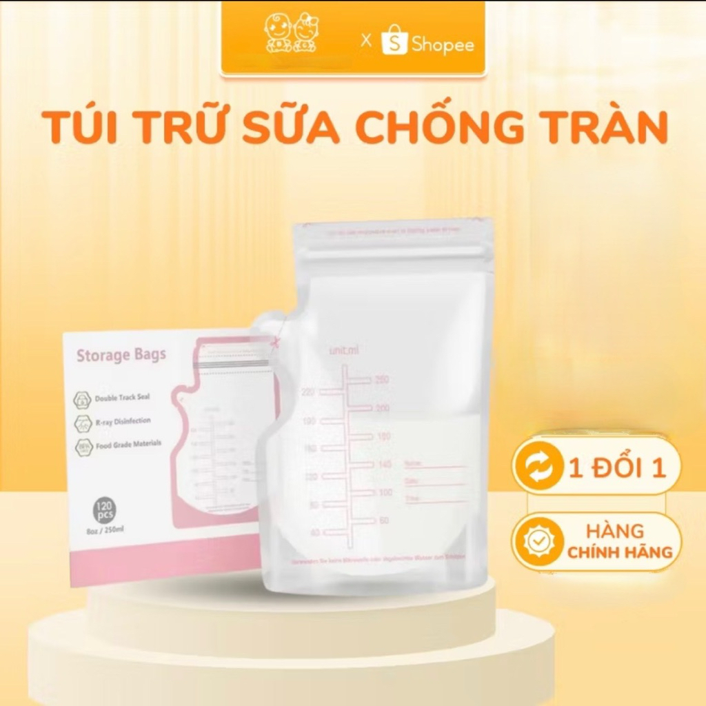 [Tặng Viết] Hộp 30 Túi Trữ Sữa Mẹ Có Vòi Rót Thông Minh 100ML 150ML 200ML 250ML– Chống Rò Rỉ, An Toàn BPA Free