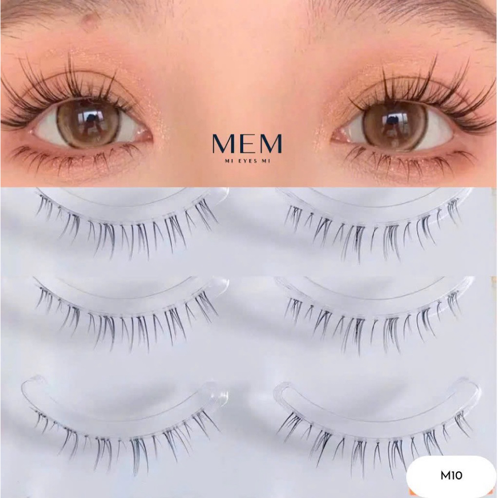 ( Mi dưới )Lông mi giả mi búp bê gân trong MEM cao cấp gân mềm mỏng, siêu nhẹ và có độ cong sẵn Mã: M10
