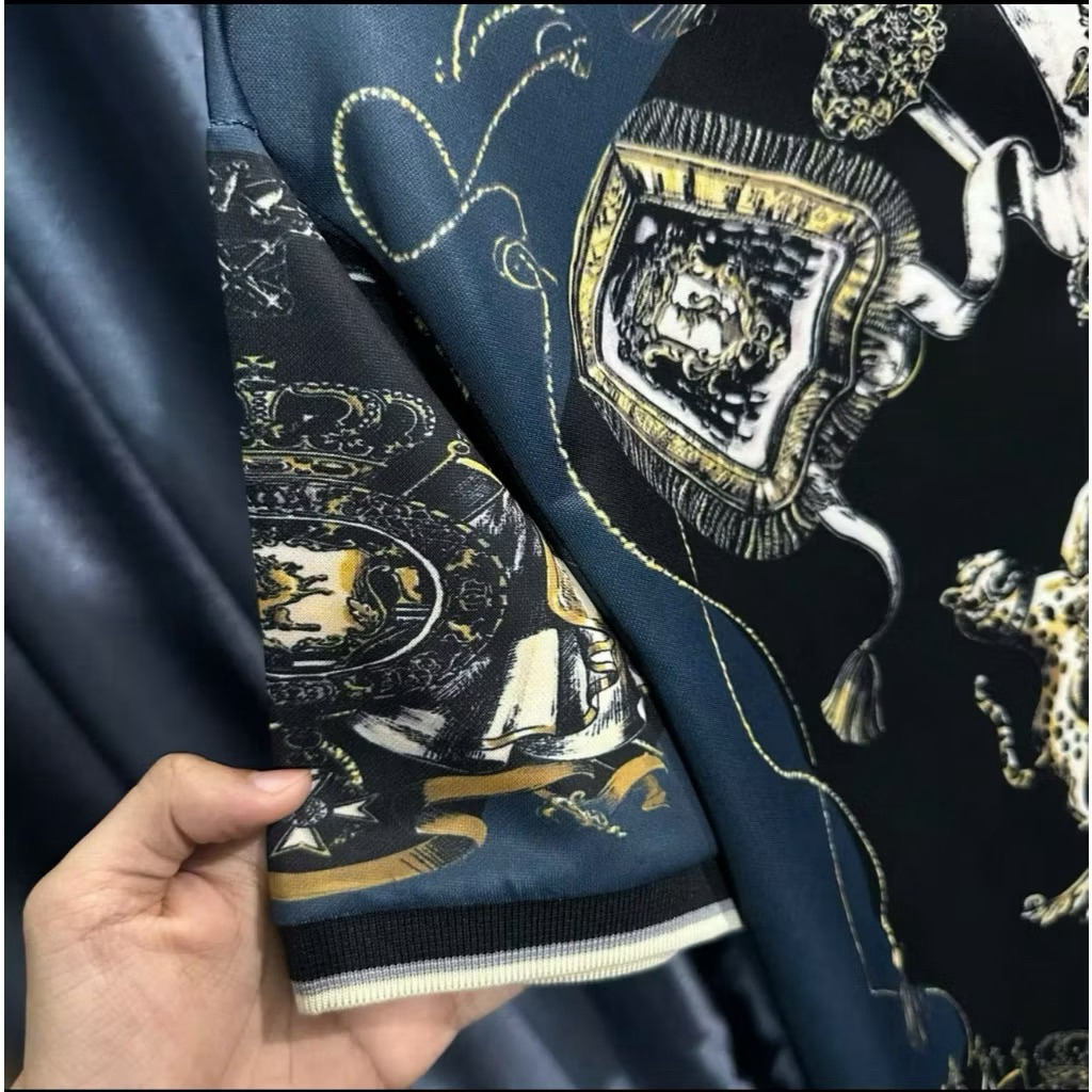 Bộ Quần Áo Nam Polo Họa Tiết In Vương Miện Hoàng Gia - Set Đồ Nam Cộc Tay In Hình Kèm Logo Sắt, Chất Vải Co Giãn Cao Cấp