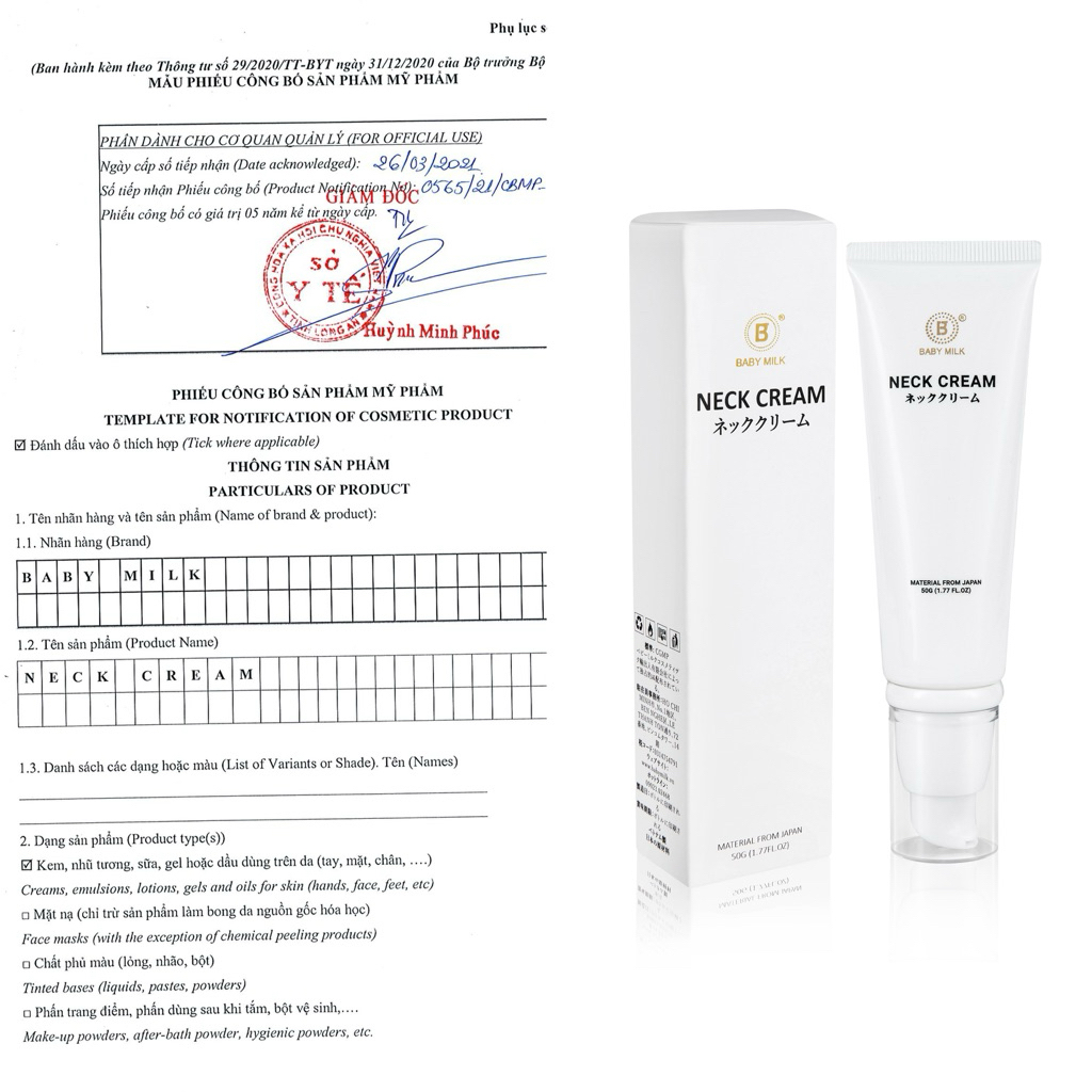 [Hot] Kem Dưỡng Cổ Neck Cream Baby Milk 50g - Hàng Hiệu Cao Thiên Nhi