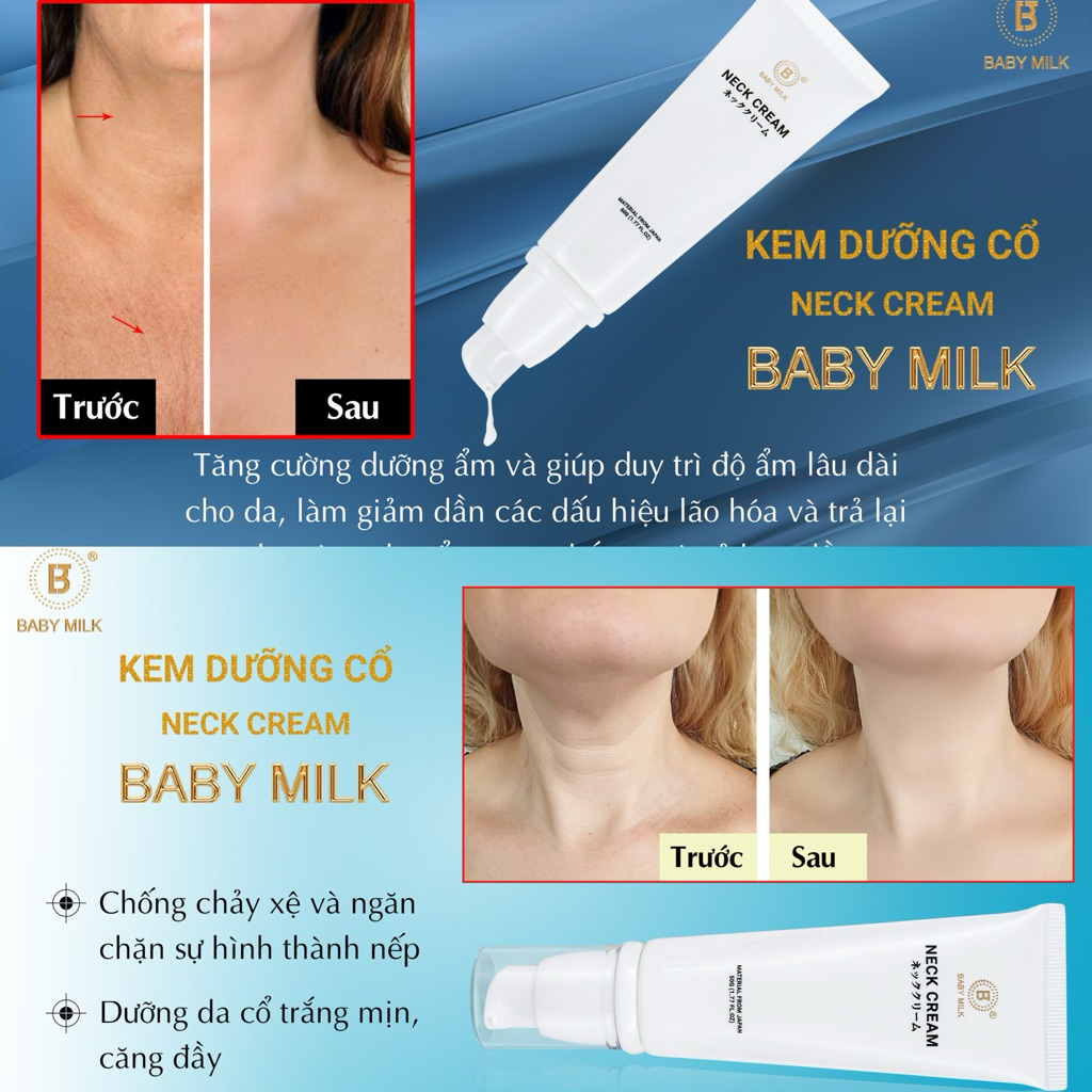 [Hot] Kem Dưỡng Cổ Neck Cream Baby Milk 50g - Hàng Hiệu Cao Thiên Nhi