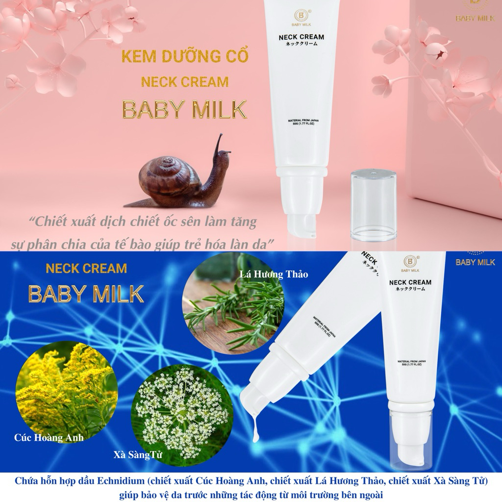 [Hot] Kem Dưỡng Cổ Neck Cream Baby Milk 50g - Hàng Hiệu Cao Thiên Nhi