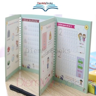 Sách- Bộ 3 Quyển Vở Viết Thần Kỳ Luyện Viết Tập Tô Chữ Tự Xóa Cho bé Mầm Non Tặng 8 ruột +2 vỏ bút + 2 định vị cầm bút