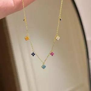 Dây chuyền Cỏ 4 Lá Mạ Vàng 18K | Mang Lại May Mắn - Mang Phong Cách Hàn Quốc - Được Giới Trẻ Yêu Thích | VC9087 JULI