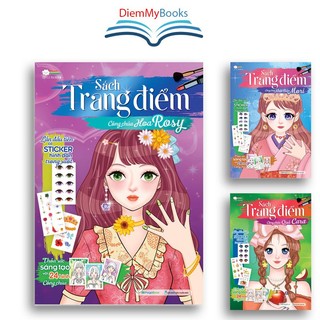 Sách Bộ 3 Quyển Tập Tô Màu Trang điểm Công Chúa Tặng Kèm Sticker Với 24 Hình Khác Nhau Cho Bé Từ 4 5 6 7 Tuổi
