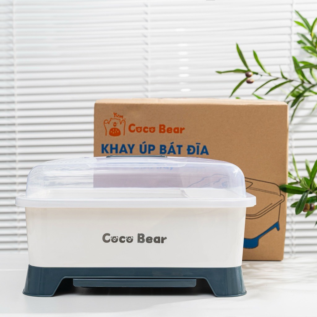Khay Úp Chén bát, rổ úp bát có nắp 2166, kệ úp bát 1 tầng nhựa.