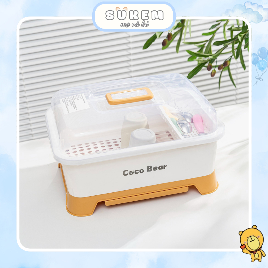 Khay Úp Chén bát, rổ úp bát có nắp 2166, kệ úp bát 1 tầng nhựa.
