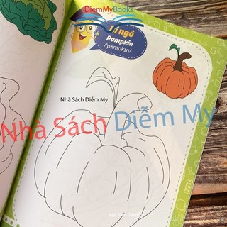 Sách-Bộ 20 Quyển Vở Tập Tô Màu Song Ngữ Cho Bé Từ 3 4 5 6 Tuổi Mẫu Giáo Mầm Non Hình To- Tặng 1 Hộp Màu ( Có Tách Lẻ)