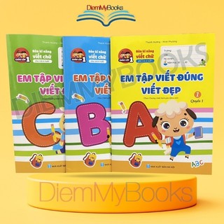 Sách- Bộ 3 Quyển Luyện Viết Rèn Kĩ Năng Viết Chữ Viết Đúng Viết Đẹp Cho Bé Chuẩn Bị Vào Lớp 1 Tập Tô Chữ Số Mầm Non