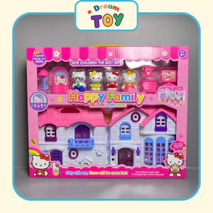 Bộ Đồ Chơi Ngôi Nhà Hello Kitty Happy Family Có Nhạc, Đồ Chơi Nhà Hello Kitty Cho Bé - Dream Toy 596