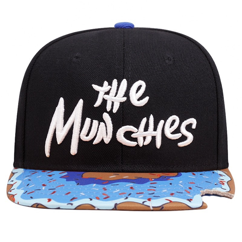 Mũ Snapback The Munchies thêu họa tiết bánh Donut, Mũ hiphop phong cách đường phố cá tính cho nam nữ