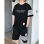Set Bộ Quần Tay Lỡ Thể Thao Chất Thun Mè Form Rộng Unisex Nam Nữ Mặc Đều Được - DTB k1
