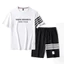 Set Bộ Quần Tay Lỡ Thể Thao Chất Thun Mè Form Rộng Unisex Nam Nữ Mặc Đều Được - DTB k1