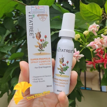 Xịt keo ong Vitatree Super Propolis Spray complex with Manuka Honey 15+ _ 25ml