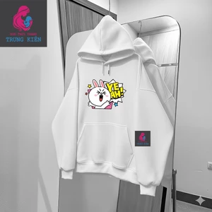 Áo Hoodie Cho Bé, Hình Thỏ Trắng Yeah Đáng Yêu, Vải Nỉ Cotton Mềm Mịn Cho Mùa Lạnh (M 317)