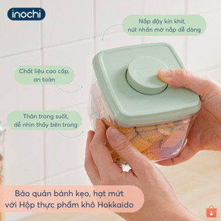 Hộp đựng thực phẩm khô Inochi Hokkaido - nhựa kín hơi, giữ trọn hương vị tươi ngon