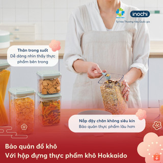 Hộp đựng thực phẩm khô Inochi Hokkaido - nhựa kín hơi, giữ trọn hương vị tươi ngon