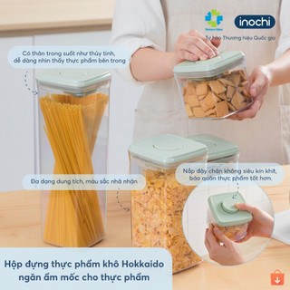 Hộp đựng thực phẩm khô Inochi Hokkaido - nhựa kín hơi, giữ trọn hương vị tươi ngon