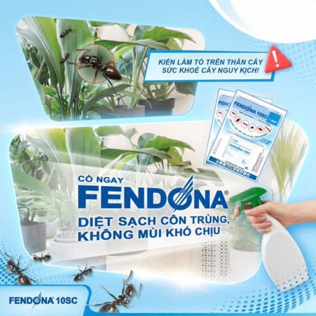 KIẾN LÀM TỔ HẠI CÂY - YÊN TÂM ĐÃ CÓ FENDONA ĐẾN NGAY! ( GÓI 5ml)