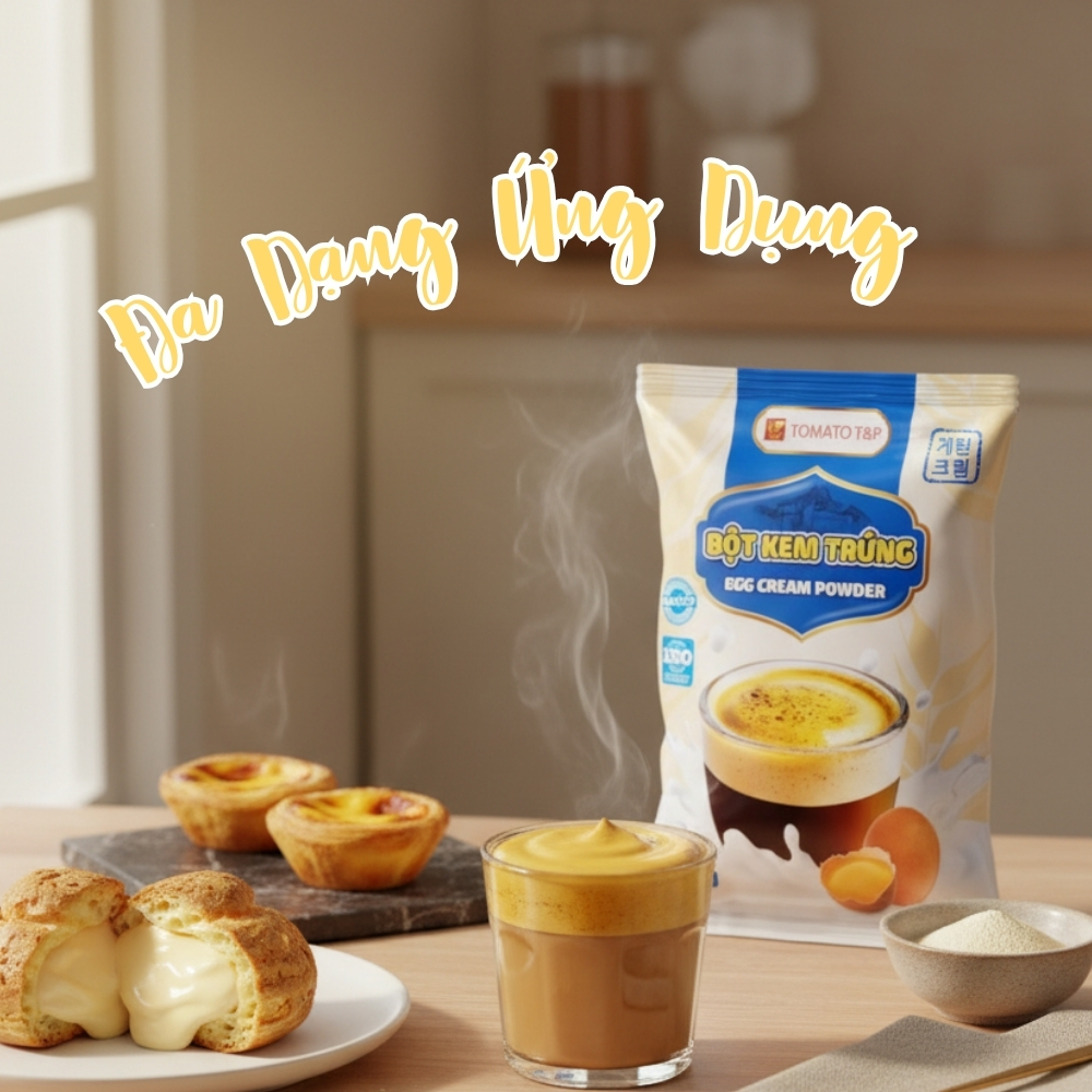 Bột Kem Trứng 100g Tomato T&P Bột Kem Trứng Pha Chế, Làm Bánh, Nhân Lava, Pudding, Custard- KT72