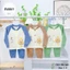 Bộ tăm tay dài thu đông cho bé trái và bé gái sơ sinh từ 0-18 tháng tuổi Bahu_Baby