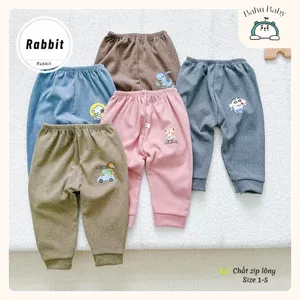 Combo 5-10 quần díp lông mặc thu đông cho bé từ 0-18 tháng tuổi Bahu_Baby