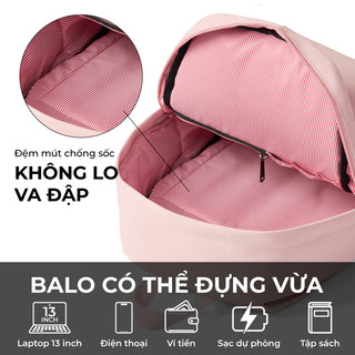 Balo Laptop Larita Classic Basic 13"  – Balo Thời Trang Nam Nữ Bền Bỉ, Kháng Nước Tối Ưu, Ngăn Laptop 13inch