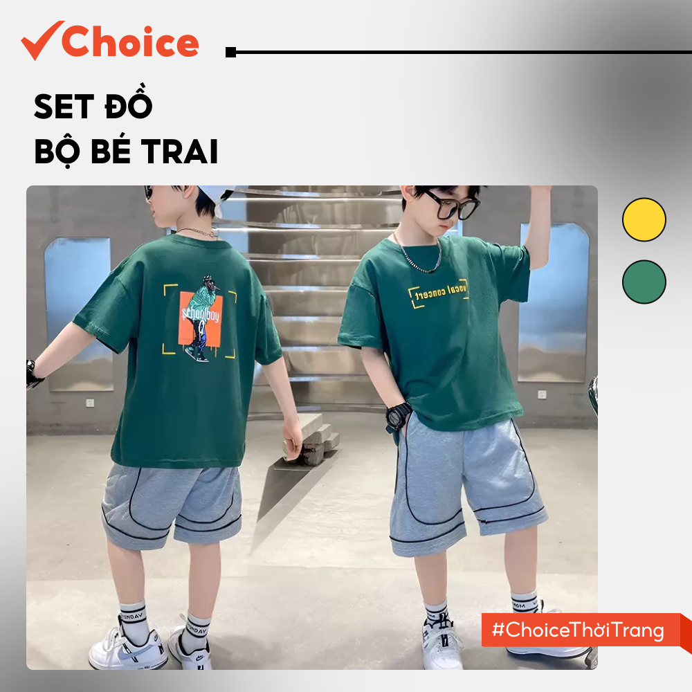 [New] [Choice] Set Đồ Bộ Bé Trai 18-45kg VOCAL Quần Áo Mùa Hè