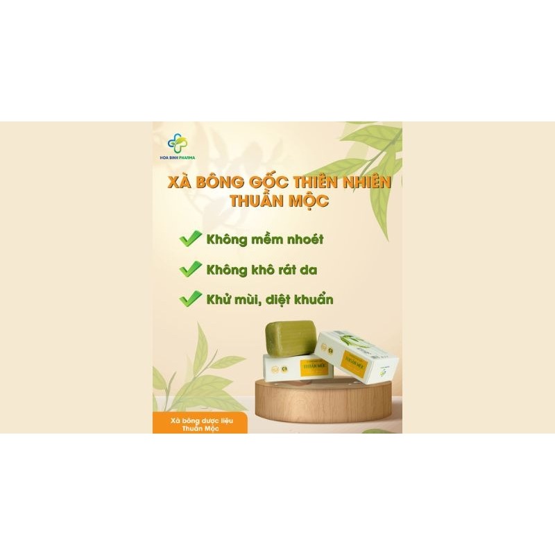 Xà Bông Dược Liệu Thuần Mộc, hỗ trợ sạch da, dịu da, ngừa mụn nhọt, rôm sảy, khử mùi, tạo hương thơm