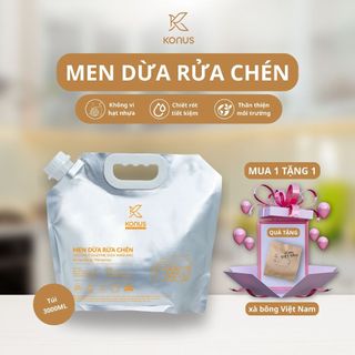 Nước Rửa Chén Thiên Nhiên KONUS Homecare Nước Dừa Lên Men & Tinh Dầu Sả Chanh