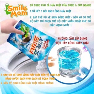Combo 2 túi bột tẩy lồng giặt Hàn Quốc 450g ( 2 túi 900g), vệ sinh lồng máy giặt dễ sử dụng tiện lợi