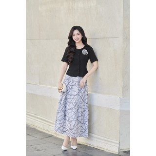 Áo Kiểu Peplum Nữ Đính Hoa Áo Dáng Ôm Công Sở LAMER O65D25Q010