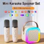 Loa Bluetooth Karaoke Mini Sạc Pin Không Dây,Kèm 2 Micro,Âm Thanh Hay Bass Chuẩn Tặng