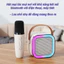 Loa Bluetooth Karaoke Mini Sạc Pin Không Dây,Kèm 2 Micro,Âm Thanh Hay Bass Chuẩn Tặng