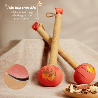 Búa Thảo Dược Chạm Nhẹ House, Gậy Massage Ngải Cứu Hỗ Trợ Ngủ Ngon Giảm Đau, Thông Kinh Lạc hiệu quả.