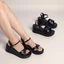 Giày Sandal Nữ Đế Xuồng Quai Chéo 7cm Pixie P207