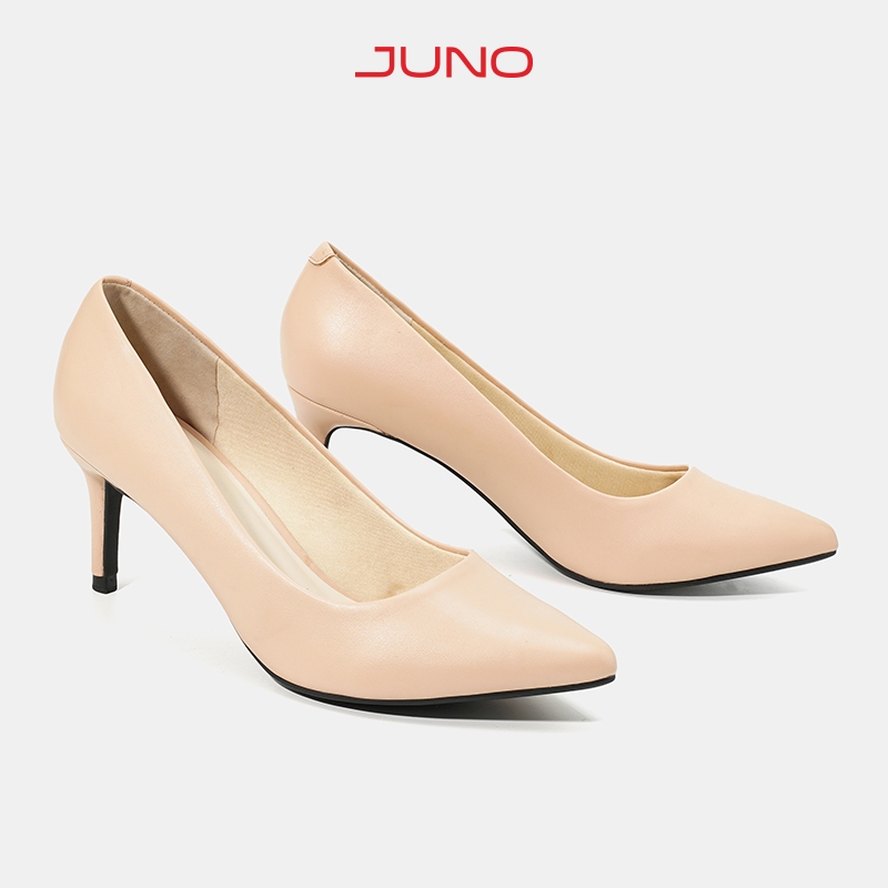 Giày Cao Gót Nữ 7cm Thời Trang JUNO Giày Cao Gót Mũi Nhọn Gót Thanh CG07080