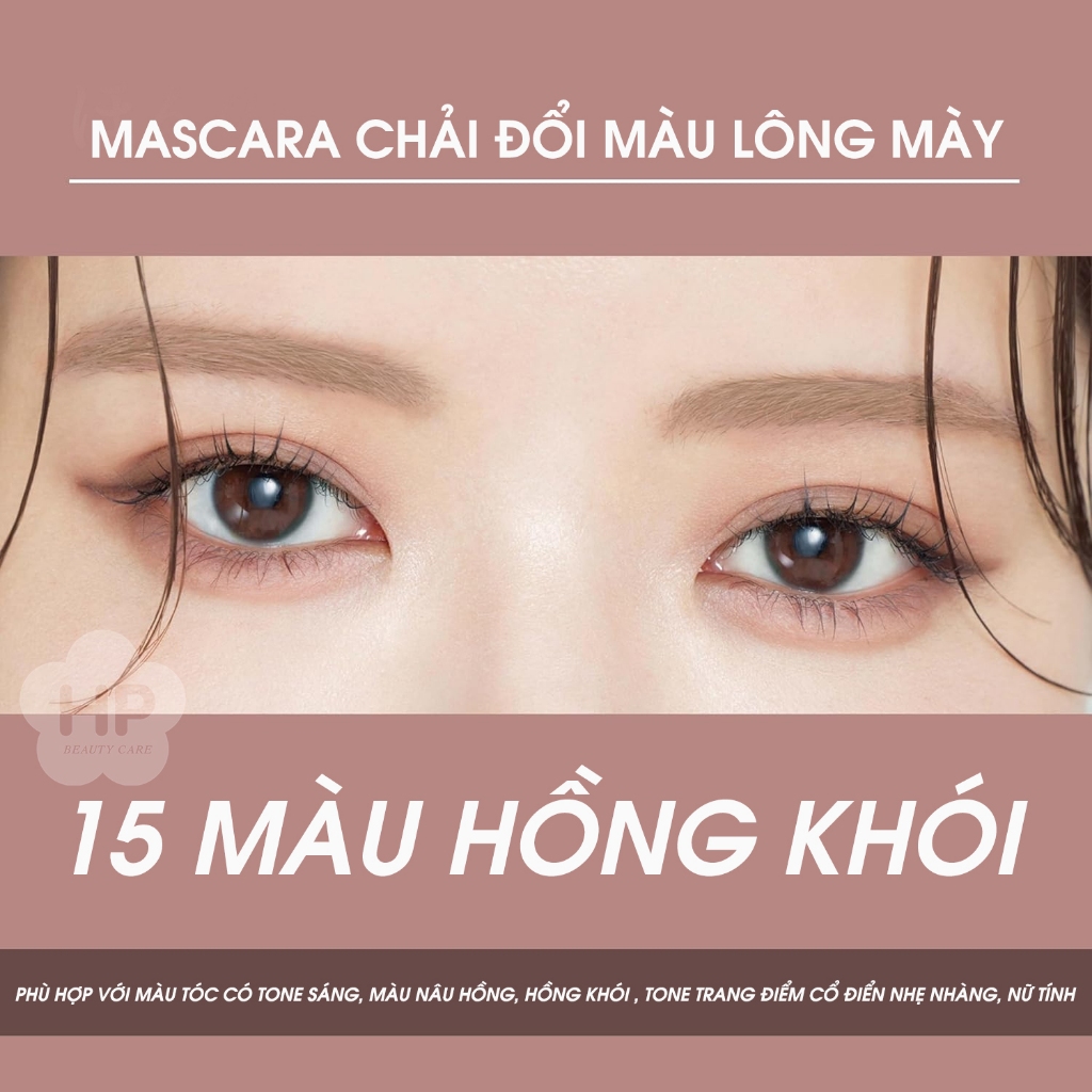 Mascara Chải Đổi Màu Lông Mày Chống Trôi Kissme Heavy Rotation Coloring Eyebrow EX(Màu Hồng Khói 15)
