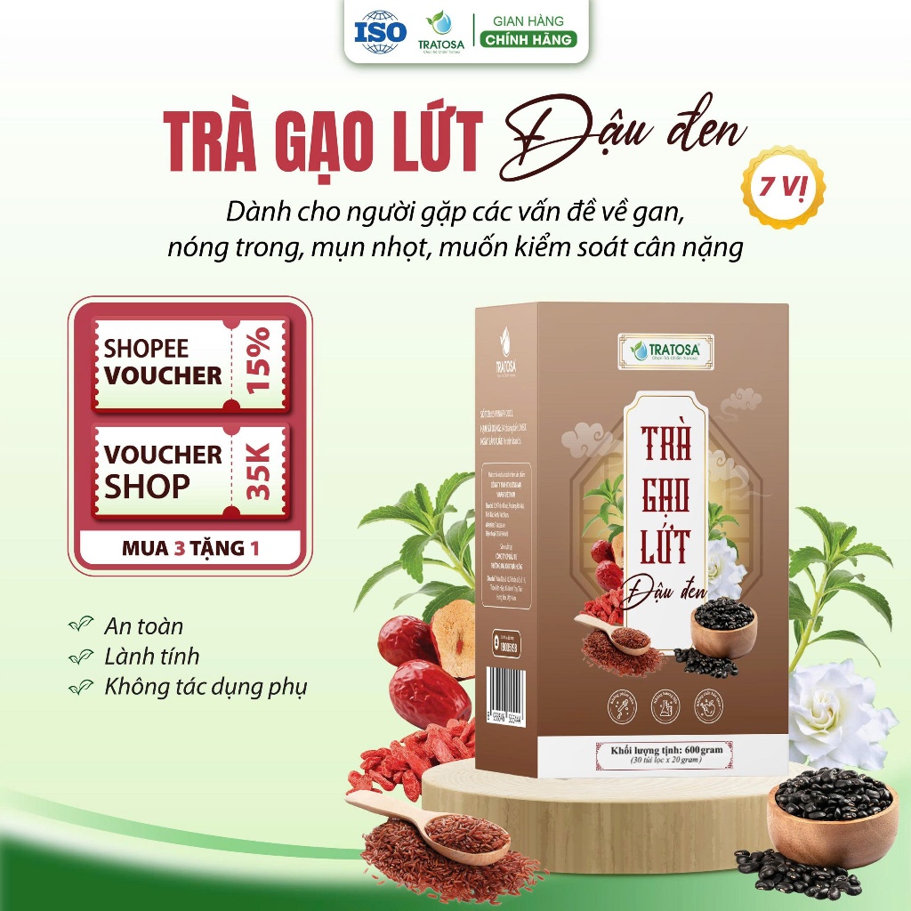 Trà Túi Lọc Gạo Lứt Đậu Đen - Hình Ảnh Thực Tế