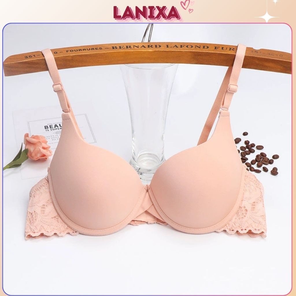 Áo lót nữ có gọng nâng ngực phối ren gợi cảm sexy nữ đệm mút mỏng mềm mịn LANIXA A016