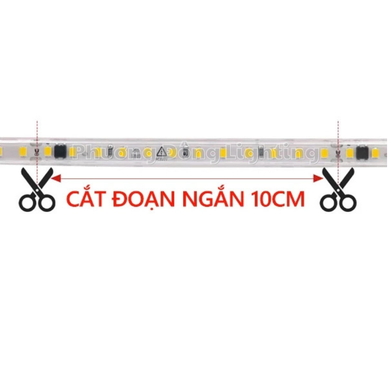 Combo Led Dán 220V 2835 120 led Kèm rắc nối Không cần đổi nguồn Trang trí tủ kệ hắt trần quấn cây Siêu Sáng Chống nước