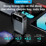 Sạc Dự Phòng 65W Vention 20000mAh, Hỗ Trợ Sạc Nhanh PD, Tích Hợp Cáp Sạc Type-C, Màn Hình LED Dùng Cho Điện Thoại Laptop — ảnh 6