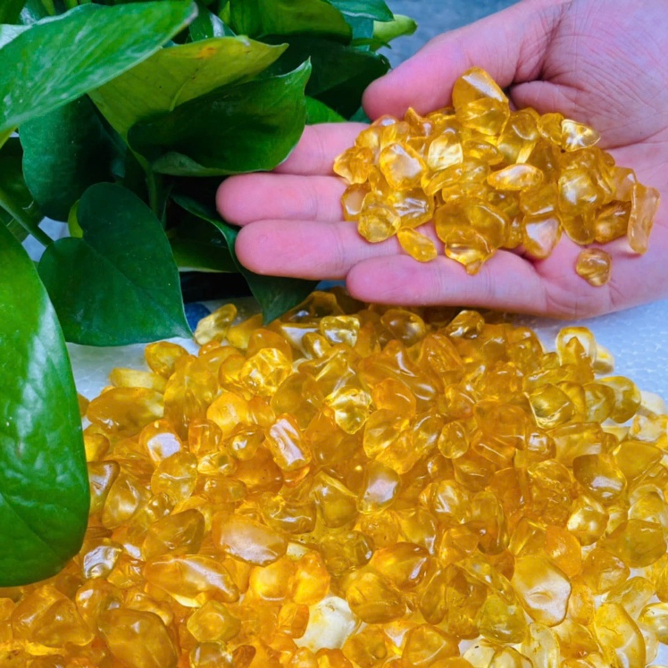 Đá Thạch Anh Vàng - Đá Citrine thu hút tài lộc, may mắn, đá phong thủy, đá năng lượng, có xử lí màu